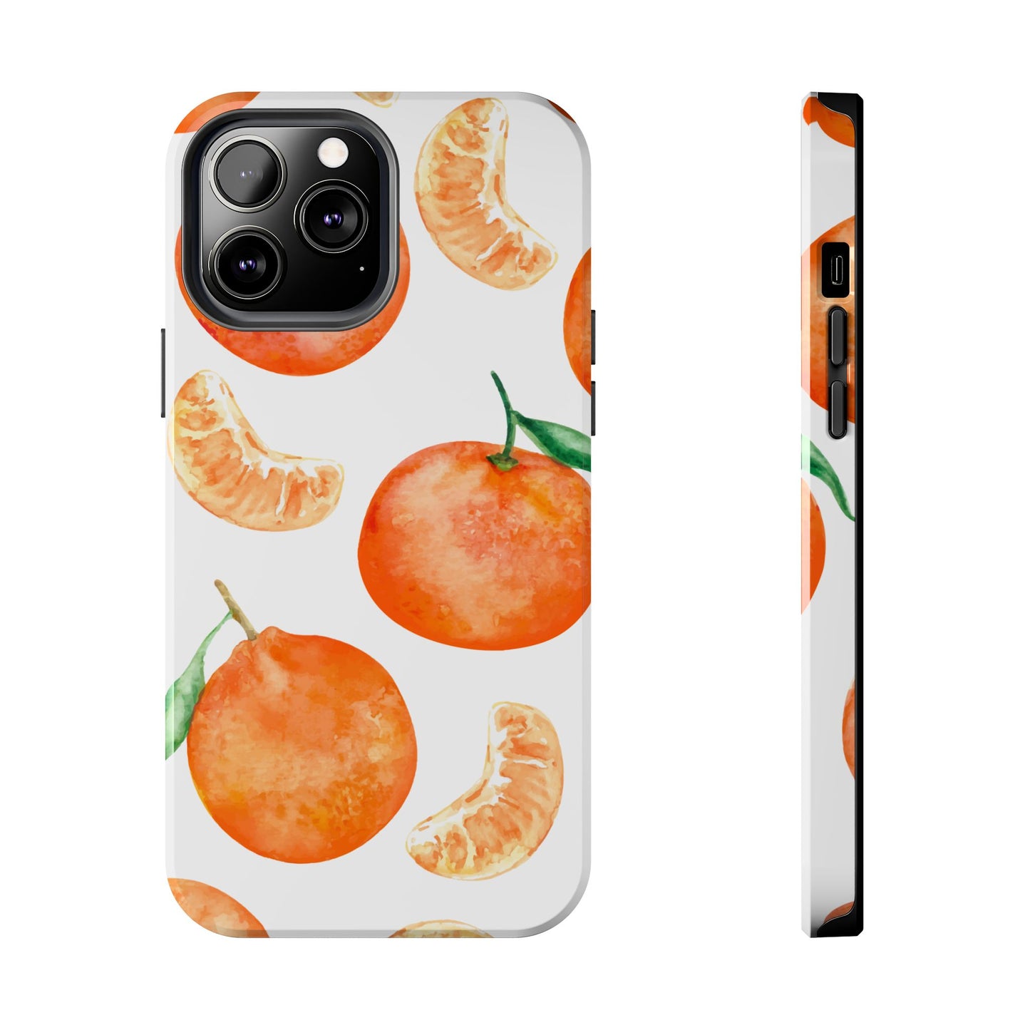 Tangerine Dreams Tough iPhone Case – Watercolor Orange Design, Shockproof Dual Protection - BOGO Cases