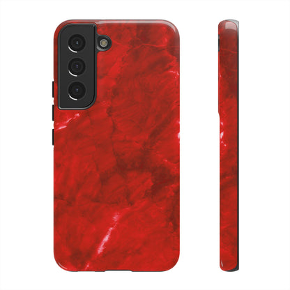 Bold Red Marble Samsung Galaxy Case – Luxe Modern Design with Vibrant Finish