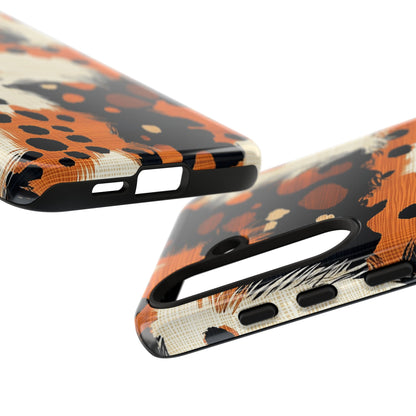 Cheetah Plaid Samsung Case – Brown & Black Pattern