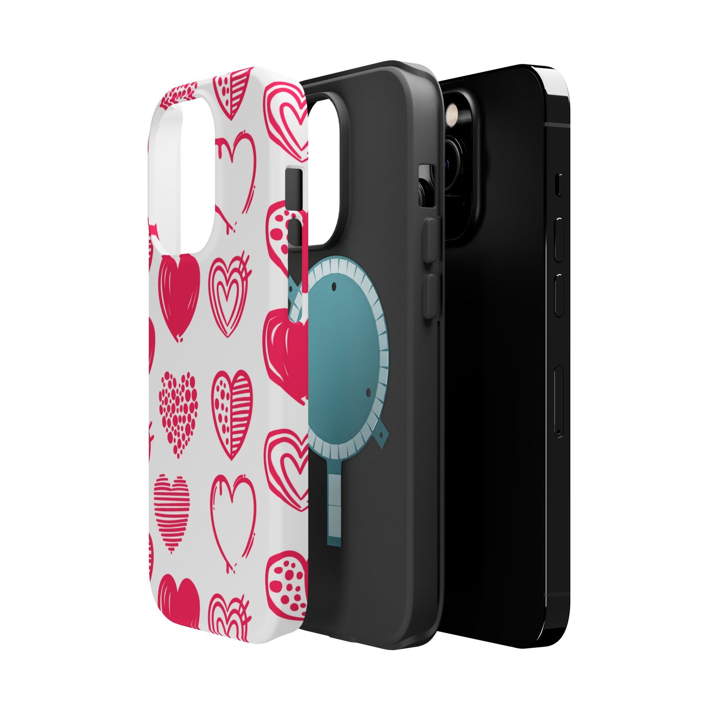 Funky Pink Hearts – MagSafe iPhone Case