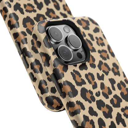 Wild Leopard Print Tough MagSafe iPhone Case – Bold Animal Pattern Design with Dual-Layer Protection