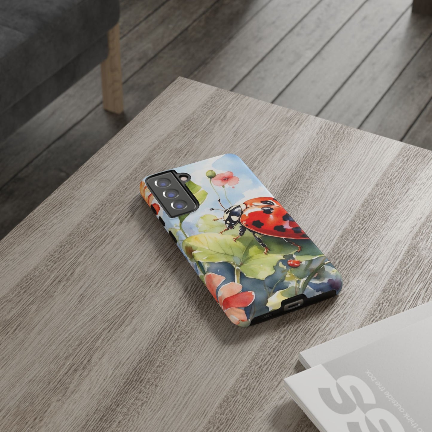 Watercolor Ladybug & Poppy Fields - Samsung Galaxy Case