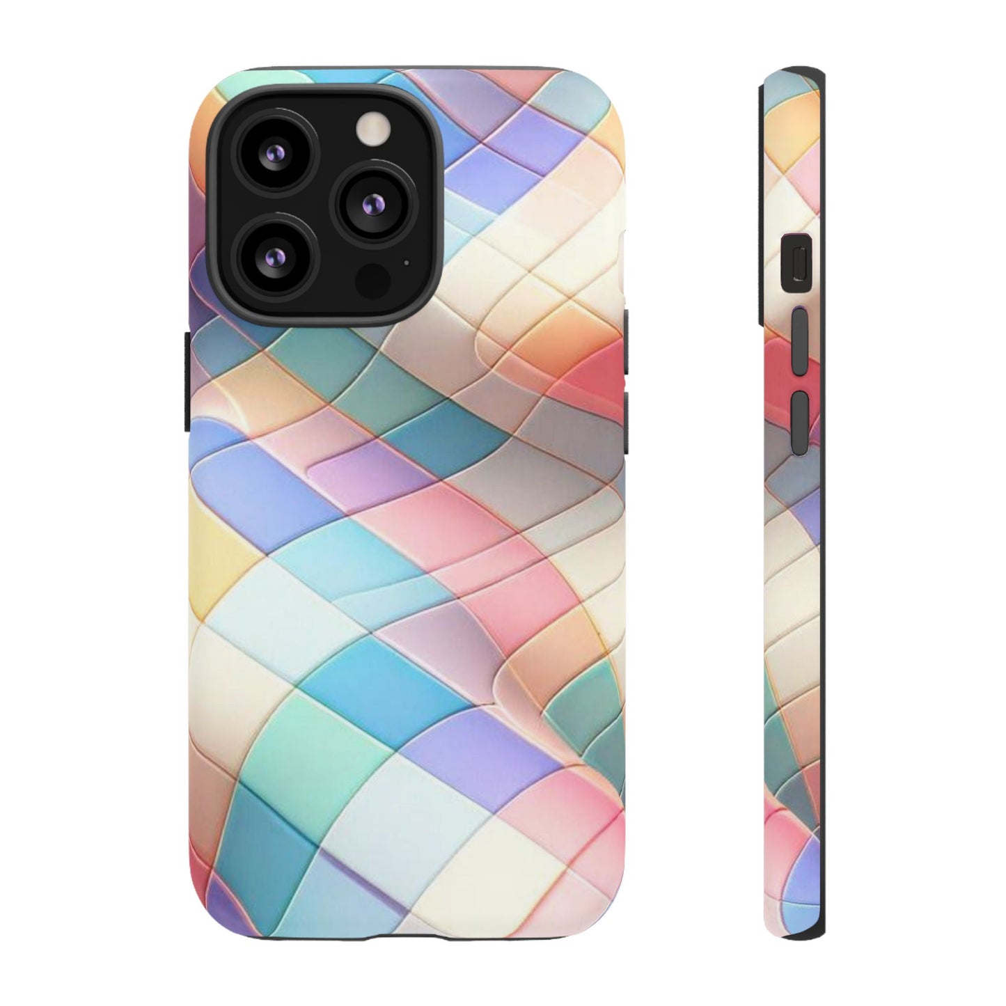 Pastel Prism Plaid iPhone Case