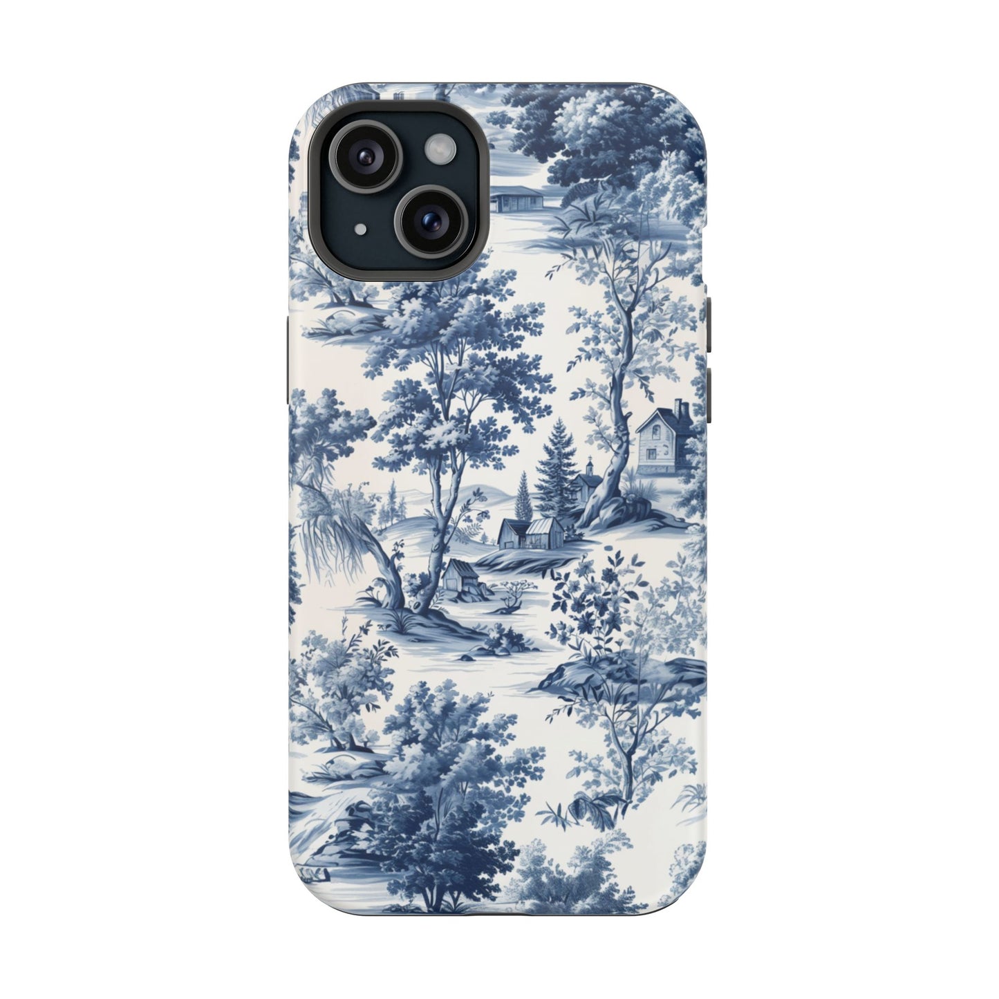 Vintage Charm Blue Toile iPhone Case