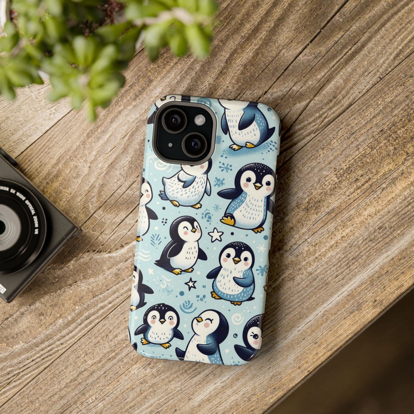 Cute Penguin Parade iPhone Case