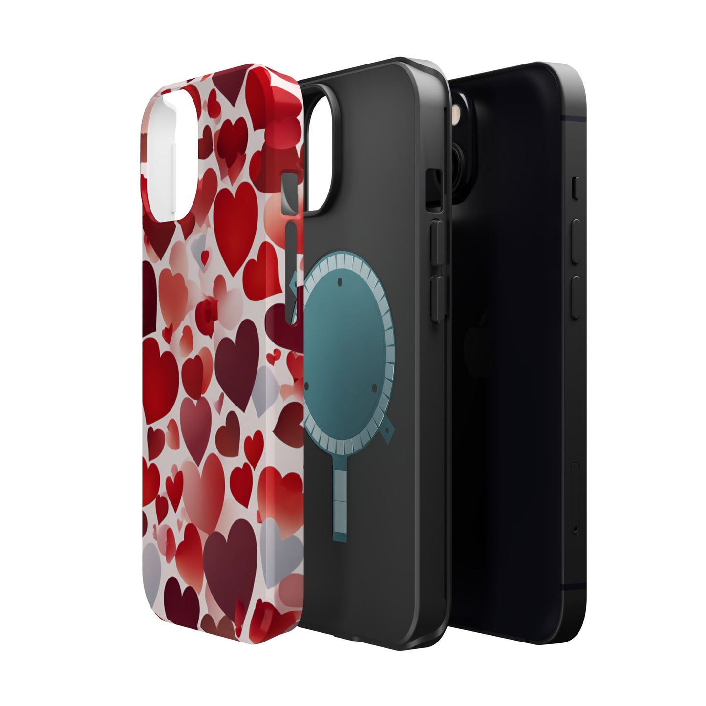 MagSafe Case: Romantic Red Heart Gradient Case