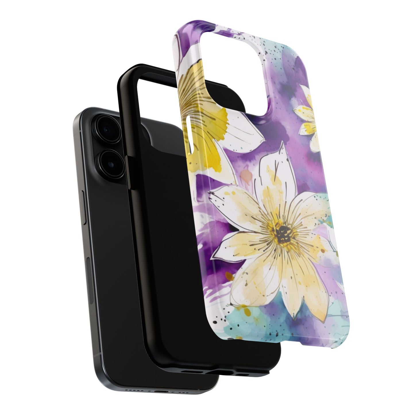 Abstract Floral Watercolor Splash - iPhone Series Case