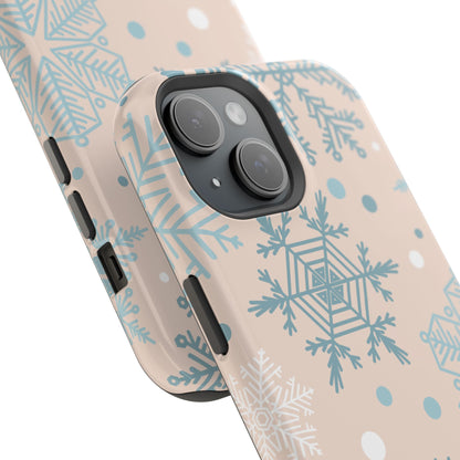 Winter Snowflakes MagSafe iPhone Case – Shockproof, Smooth Matte Finish, Dual-Layer Protection