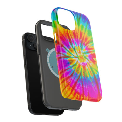 Rainbow Spiral Tie-Dye MagSafe Case – Vibrant Colors & Functionality