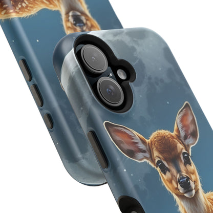 MagSafe-Compatible iPhone Case – Enchanted Fawn Under the Moonlit Sky