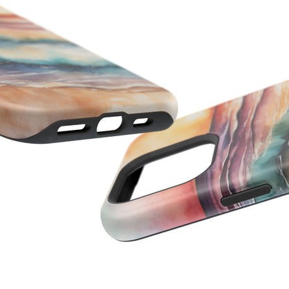 Sunset Waves MagSafe iPhone Case – Vibrant Watercolor Design