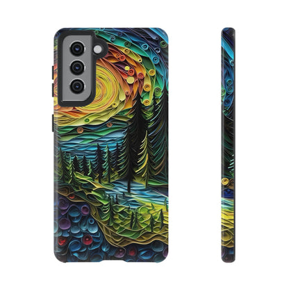 Radiant Forest Sunset Samsung Galaxy Case – Artistic Landscape Design