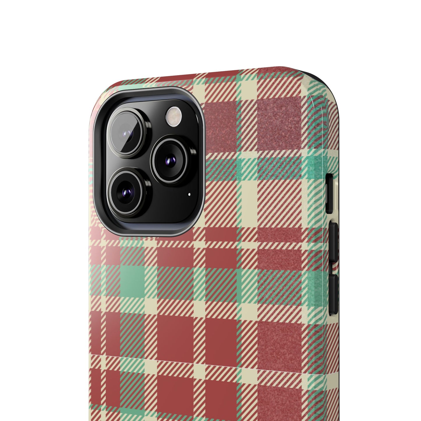 Red & Cream Vintage Plaid – Durable & Stylish iPhone Case