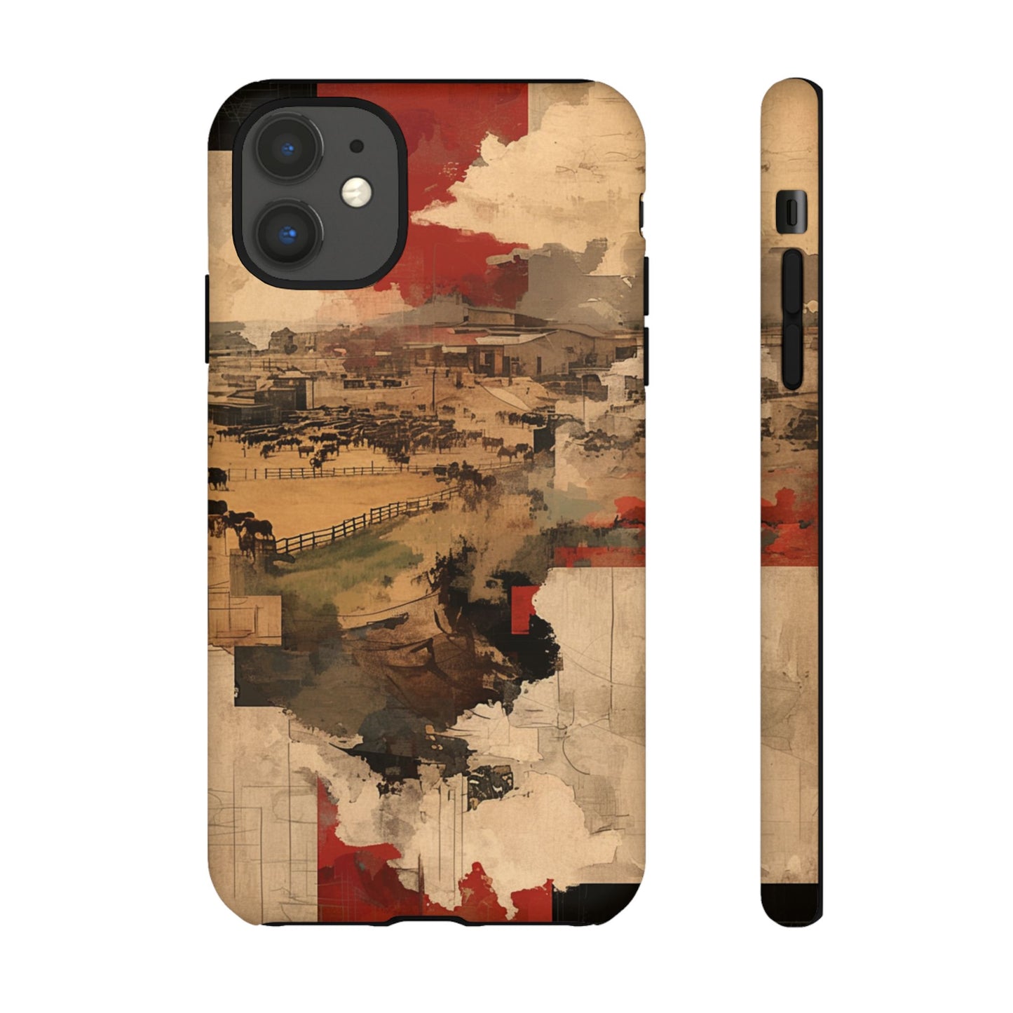 Vintage Abstract iPhone Case - Rustic Art Protective Cover