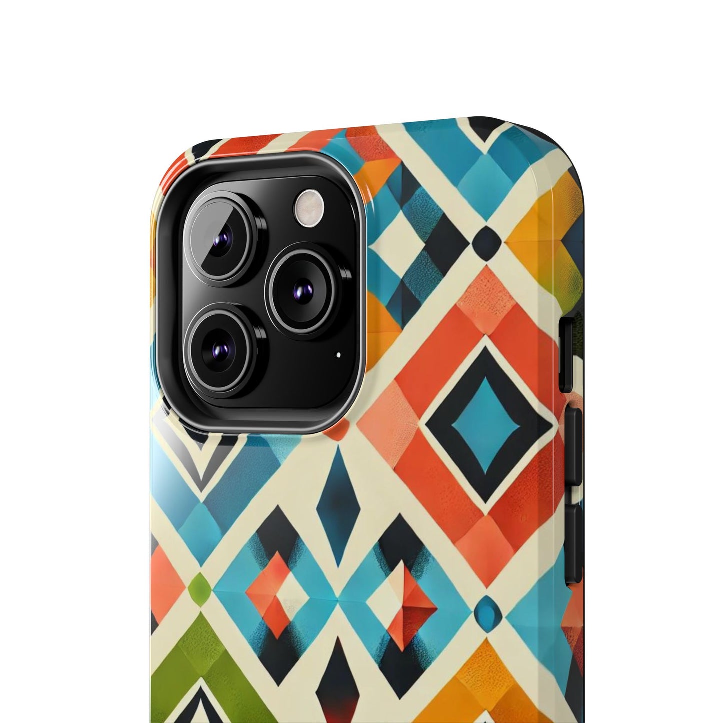 Harlequin Geometric iPhone Case - Vibrant Abstract Protective Cover