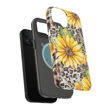 Leopard Sunflower Chic - MagSafe  iPhone Series Case