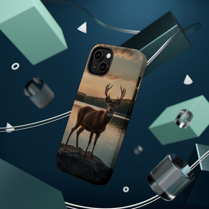 Majestic Stag at Sunset – MagSafe iPhone Case