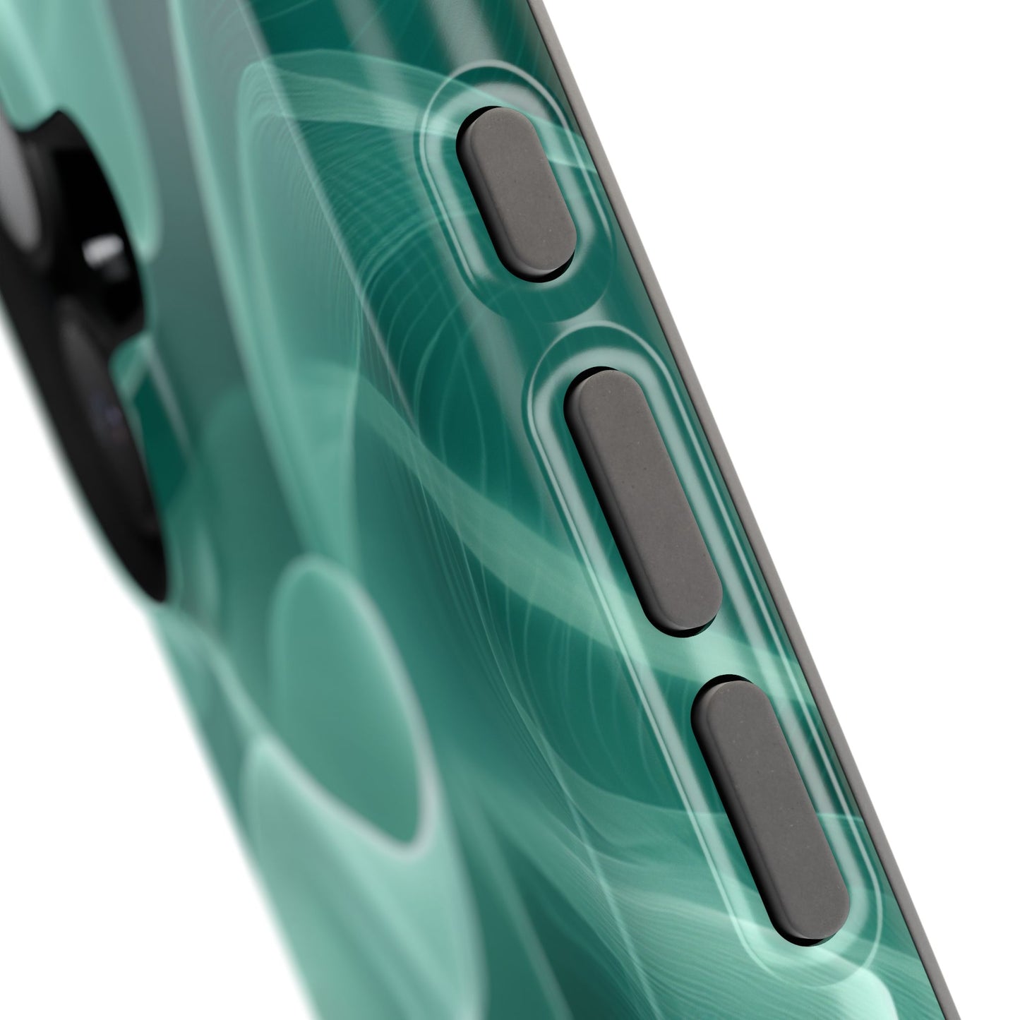 Emerald Flow MagSafe iPhone Case – Translucent Green Fabric-Inspired Design