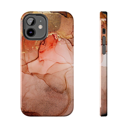 Ruby Red Marble Samsung Galaxy Case - Elegant Red Marble with Gold Accents