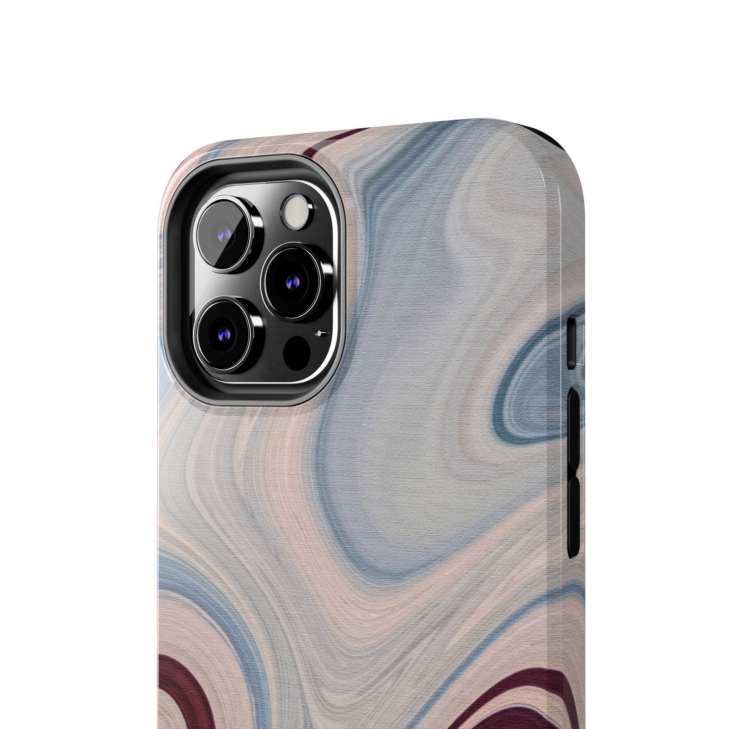 Marble Swirl Elegance – iPhone Case with Blue & Pink Abstract Art