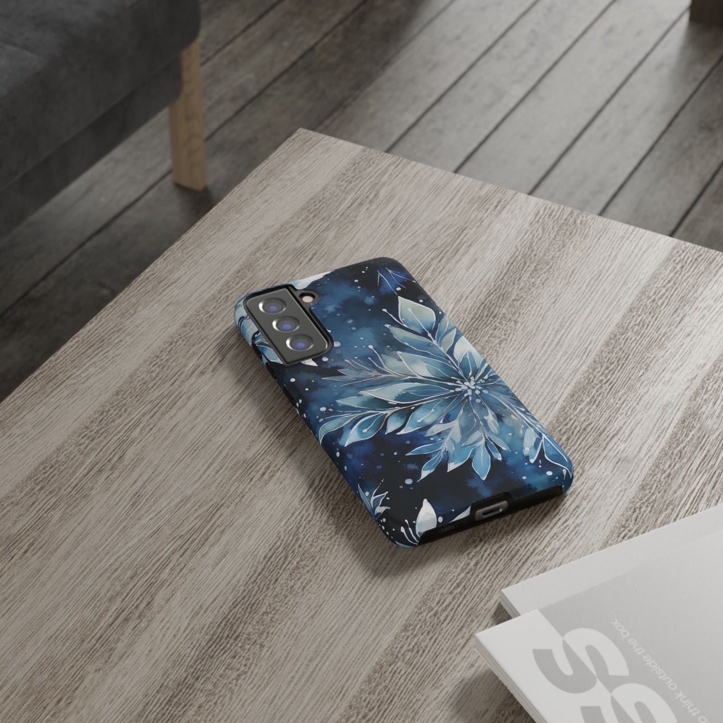 Winter’s Embrace – Blue Snowflake Samsung Galaxy Case