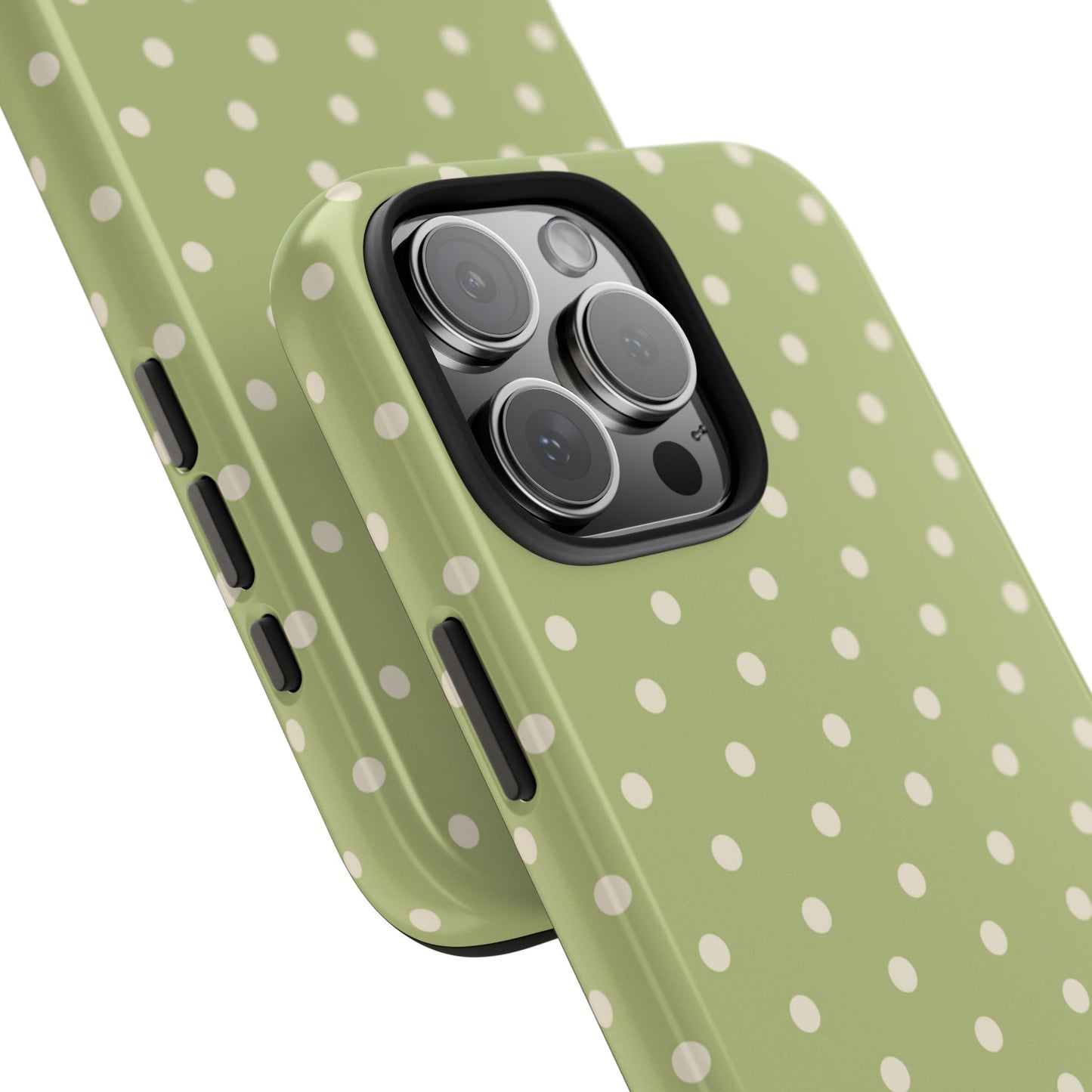 Sage Green Polka Dots – iPhone Case