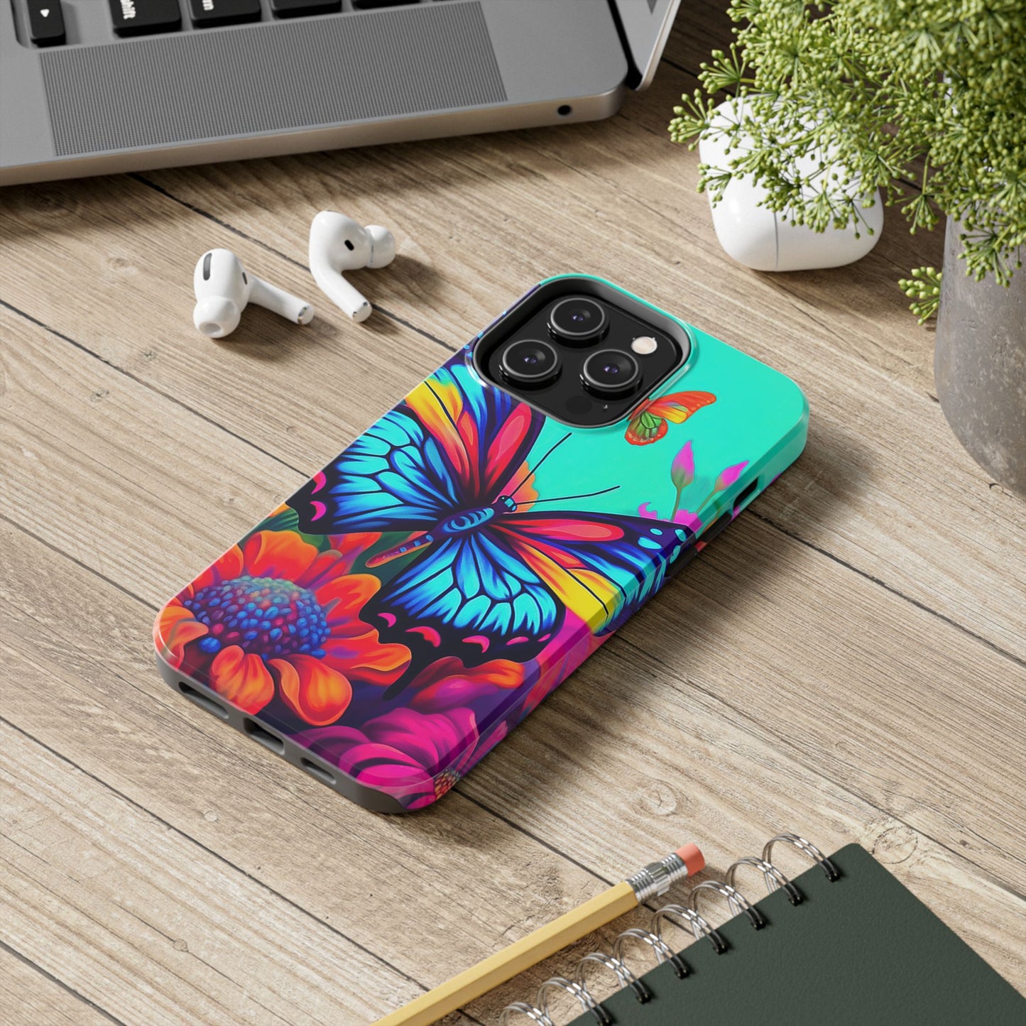 Vivid Butterfly & Floral Burst - iPhone Series Case