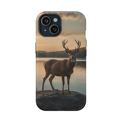 Majestic Stag at Sunset – MagSafe iPhone Case