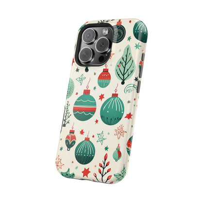 Vintage Christmas Ornaments Pattern – MagSafe iPhone Series Case