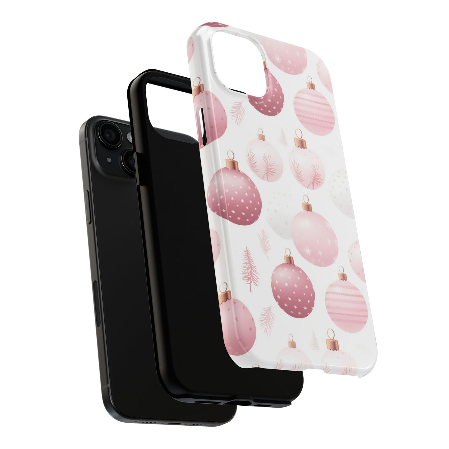 iPhone Case: Merry in Pink – Christmas Balls