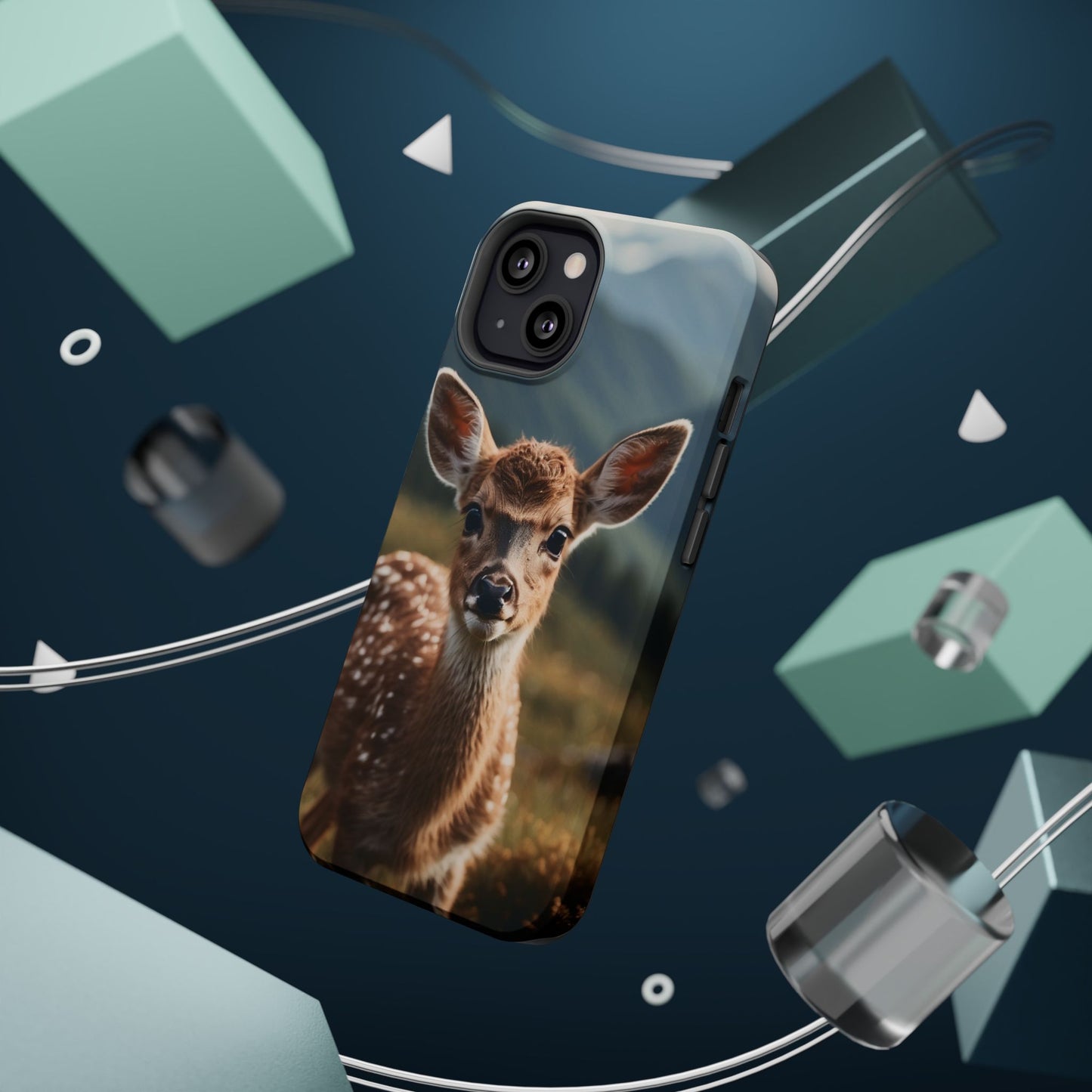 Gentle Fawn in Mountain Meadows MagSafe iPhone Case