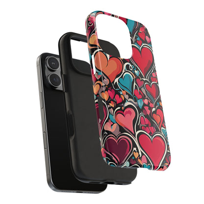 Vibrant Multicolor Heart Art – iPhone Case