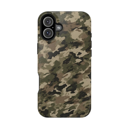 Classic Light Brown Camouflage – MagSafe iPhone Case with Rugged Elegance