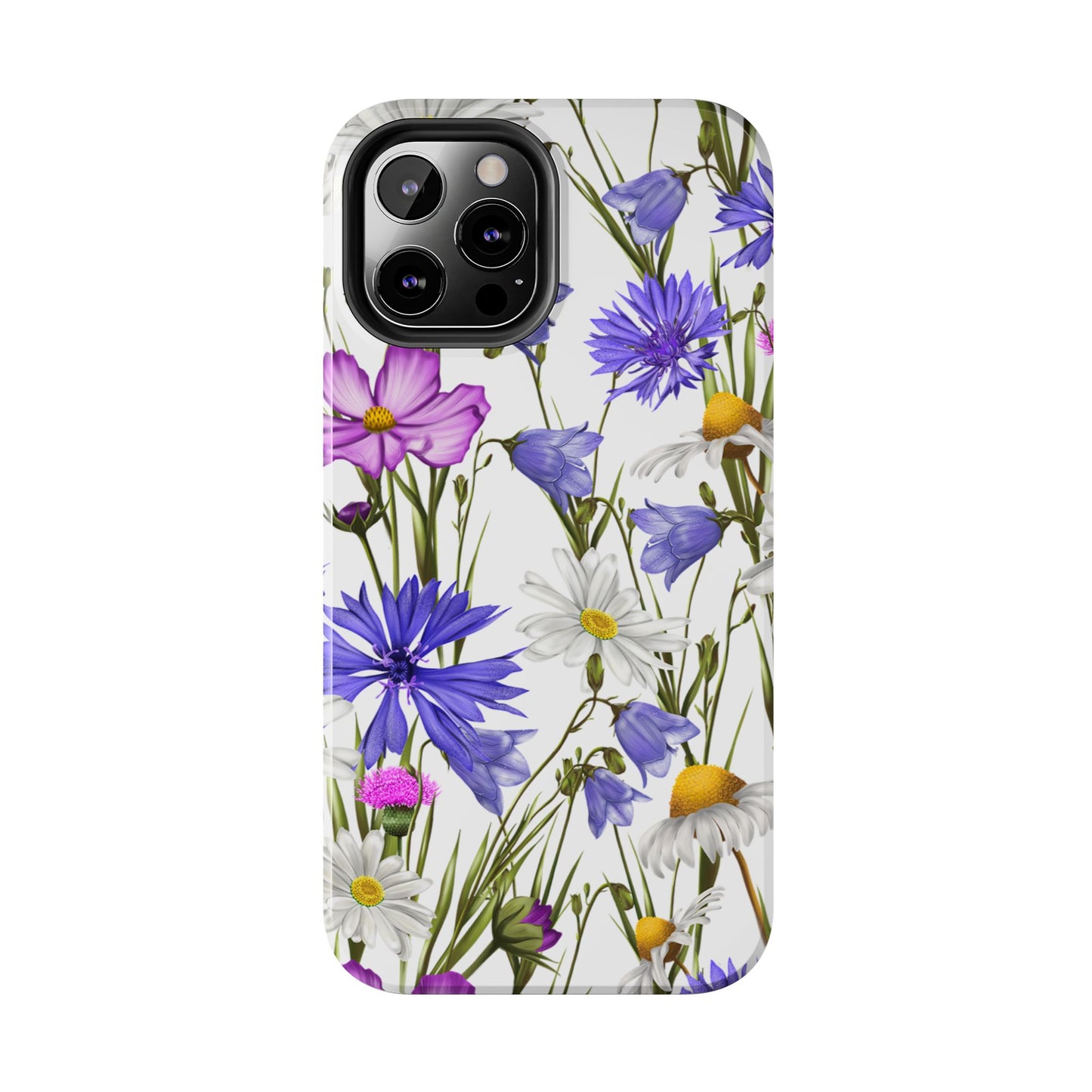 Wildflower Meadow iPhone Case – Purple, Blue, and White Floral Design