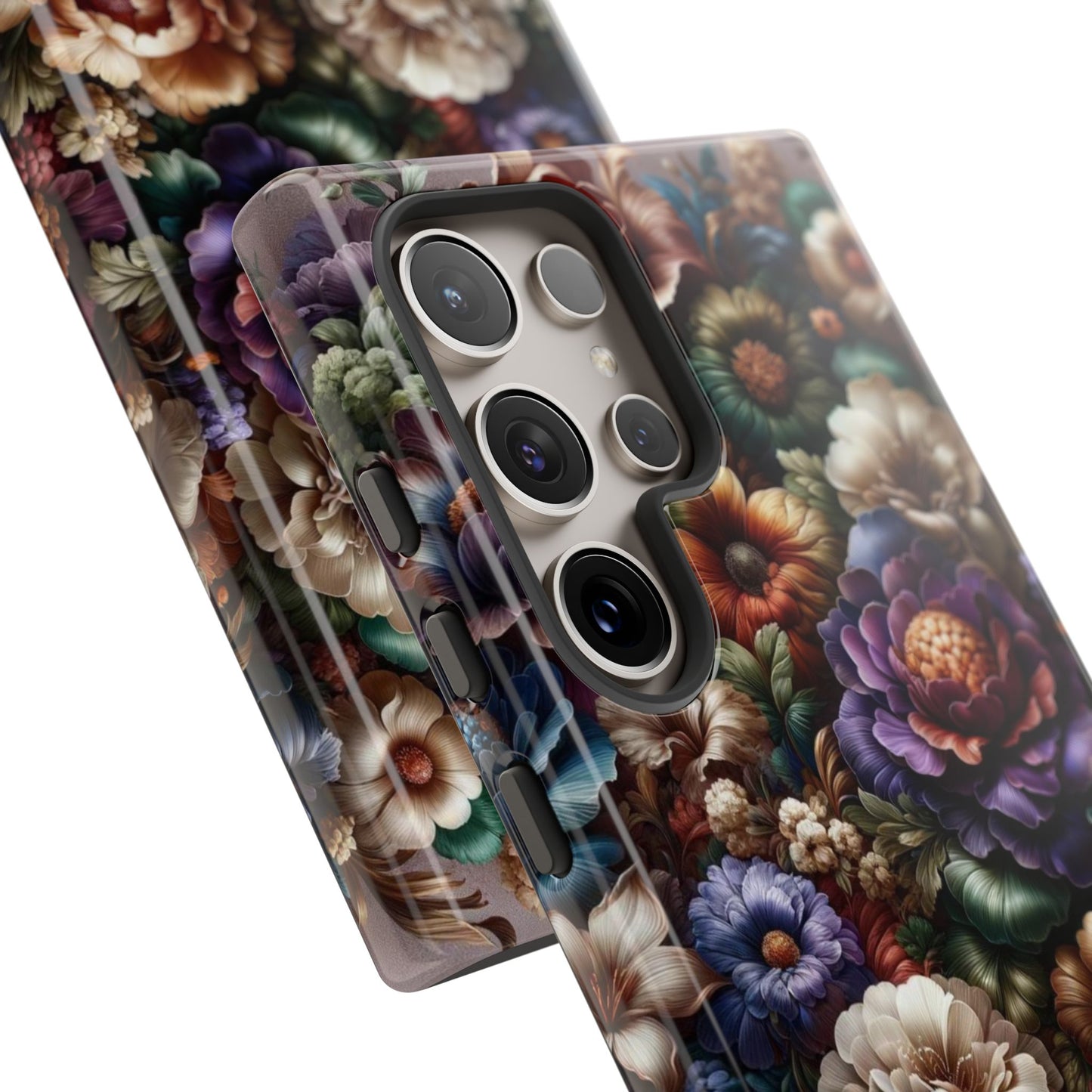 Floral Elegance For Samsung - Protective Dual-Layer Design with Vibrant Full-Wrap Print