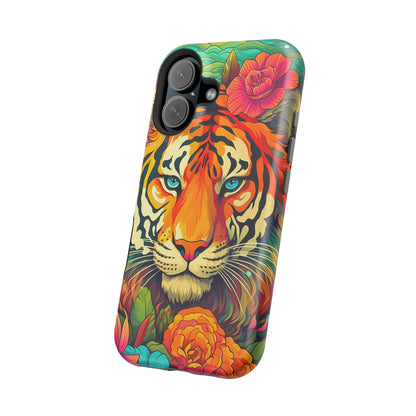 Fierce Rainbow Tiger Art - MagSafe iPhone Case