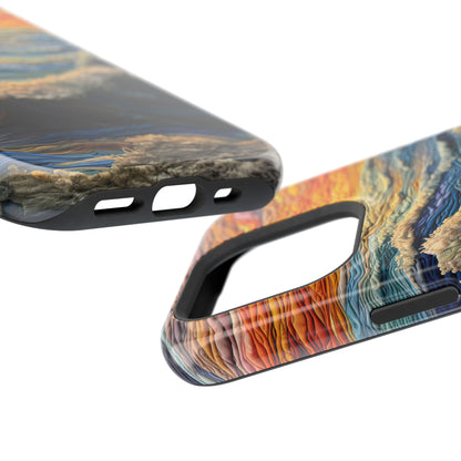 Ocean Sunset Tapestry Waves – MagSafe iPhone Series Case