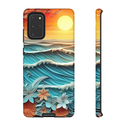 Tropical Sunset Paper Art Ocean – Samsung Galaxy Series Case