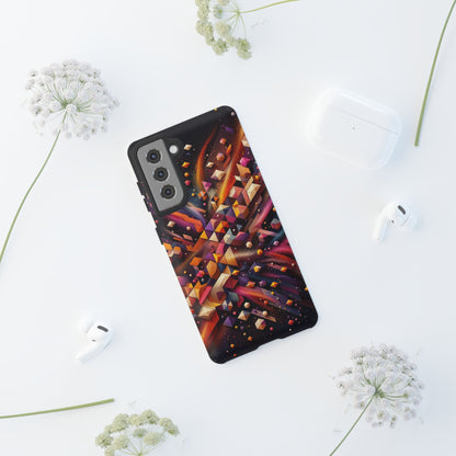 Vibrant Geometric Case | Futuristic Cosmic Art