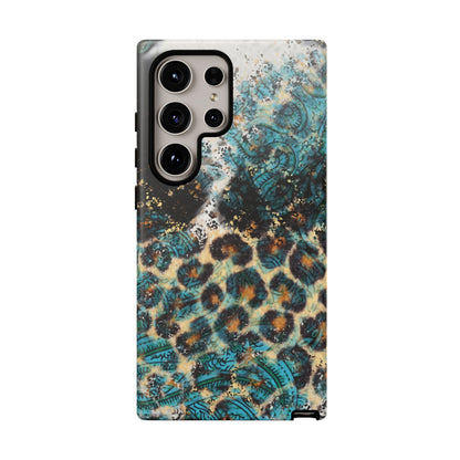 Turquoise Paisley Cowhide Leopard - Samsung Galaxy Series Case