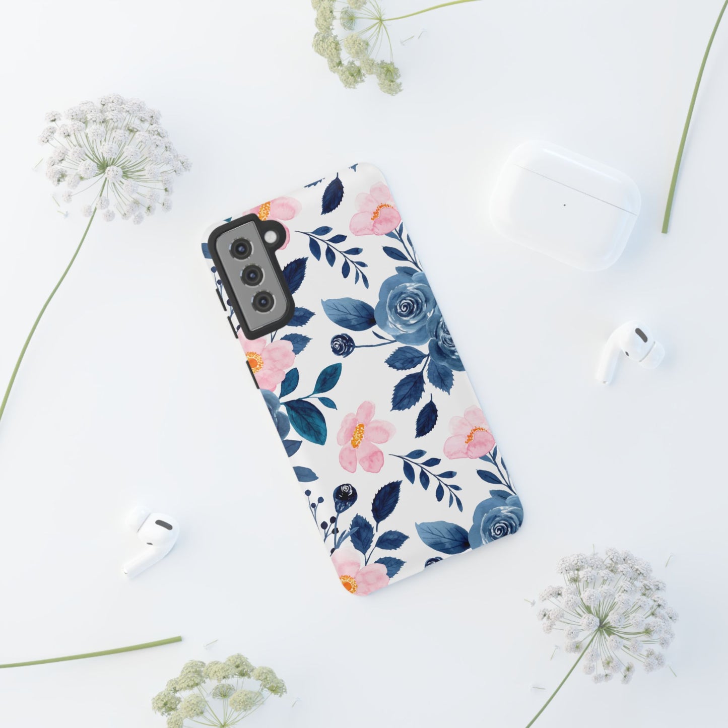 Pastel Garden Charm – Samsung Galaxy Case with Delicate Floral Design