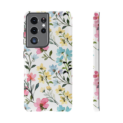 Watercolor Floral Bliss – Samsung Galaxy Case with Pastel Flower Design