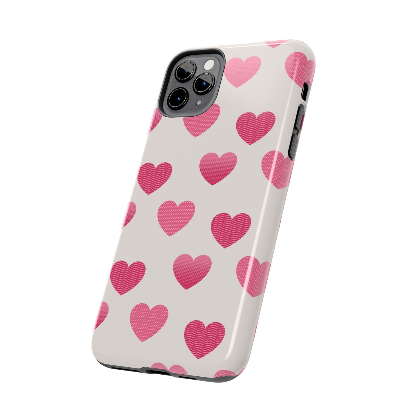 Textured Hearts iPhone Case