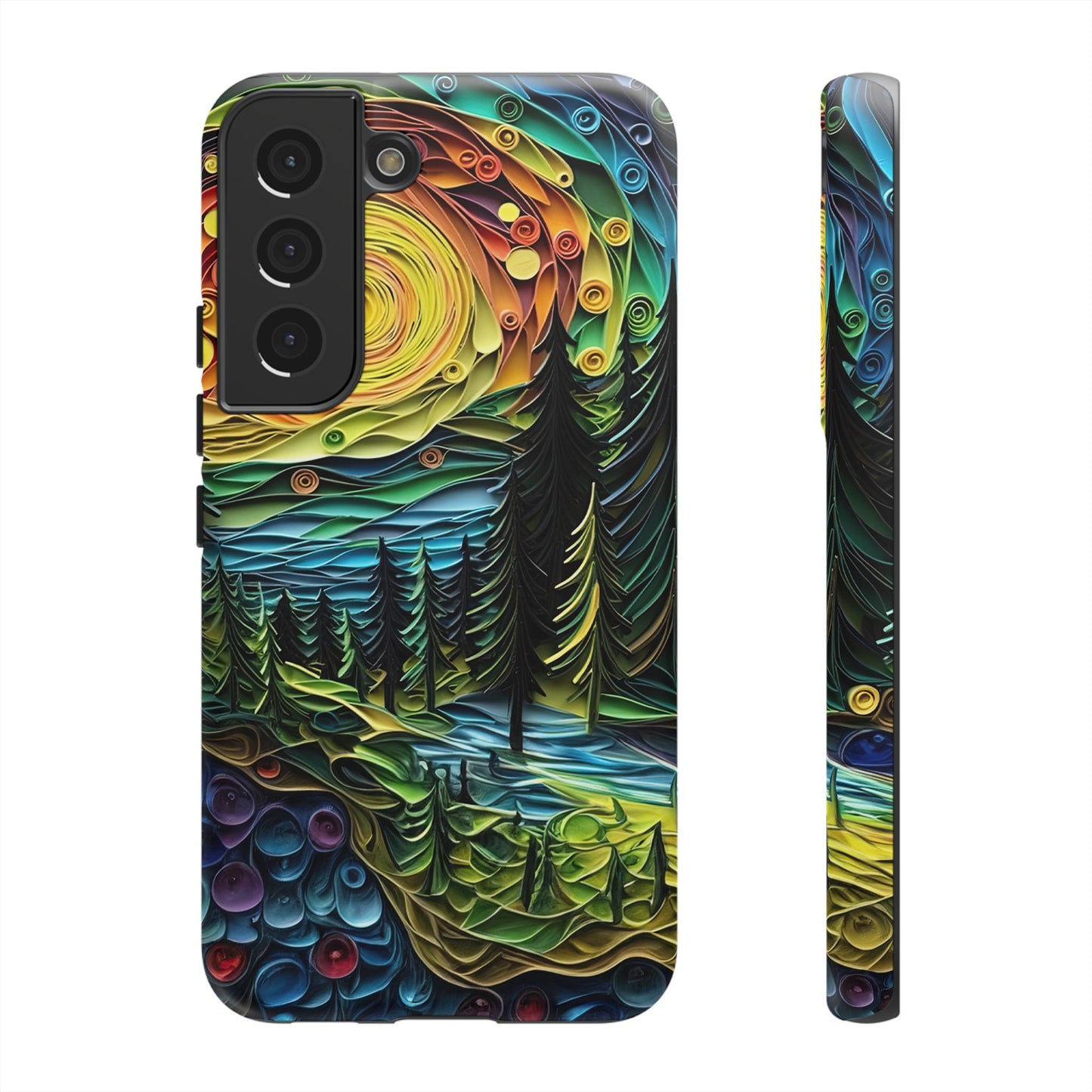 Radiant Forest Sunset Samsung Galaxy Case – Artistic Landscape Design