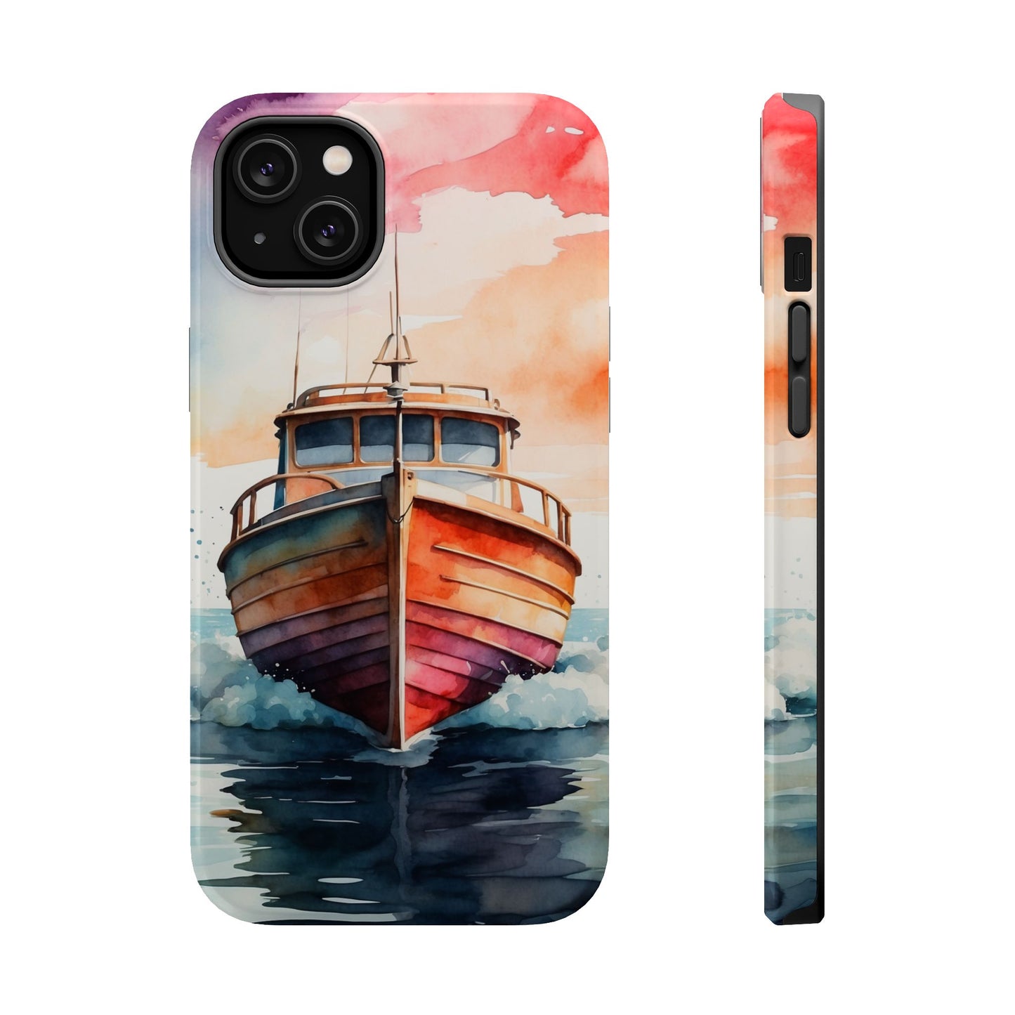 Sunset Sail Watercolor Boat –  MagSafe iPhone Series Case