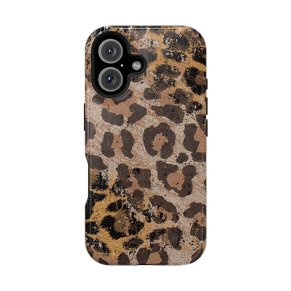 Vintage Distressed Leopard Print - MagSafe iPhone Series Case