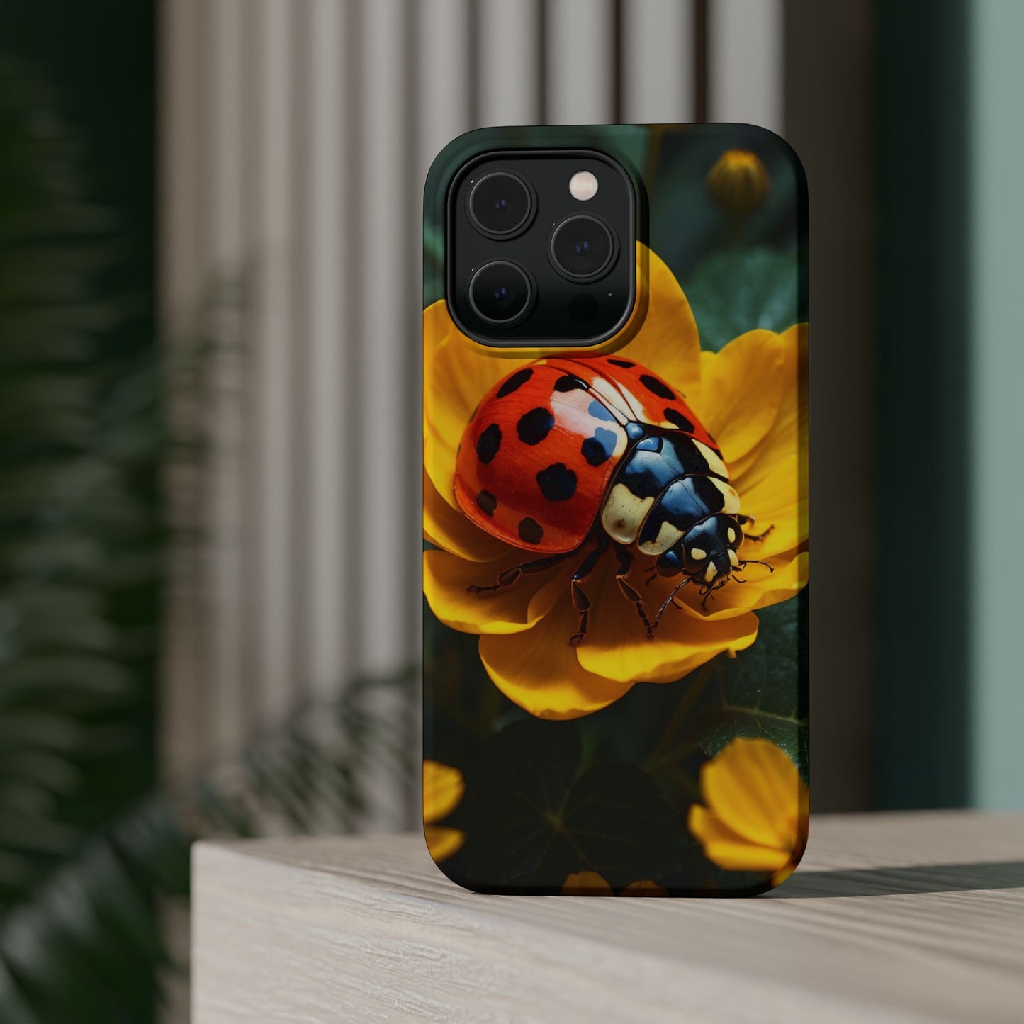 Yellow Blossoms with Bug Accent - MagSafe iPhone Case