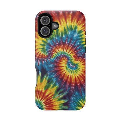 Retro Rainbow Tie-Dye MagSafe Case – Swirl Design