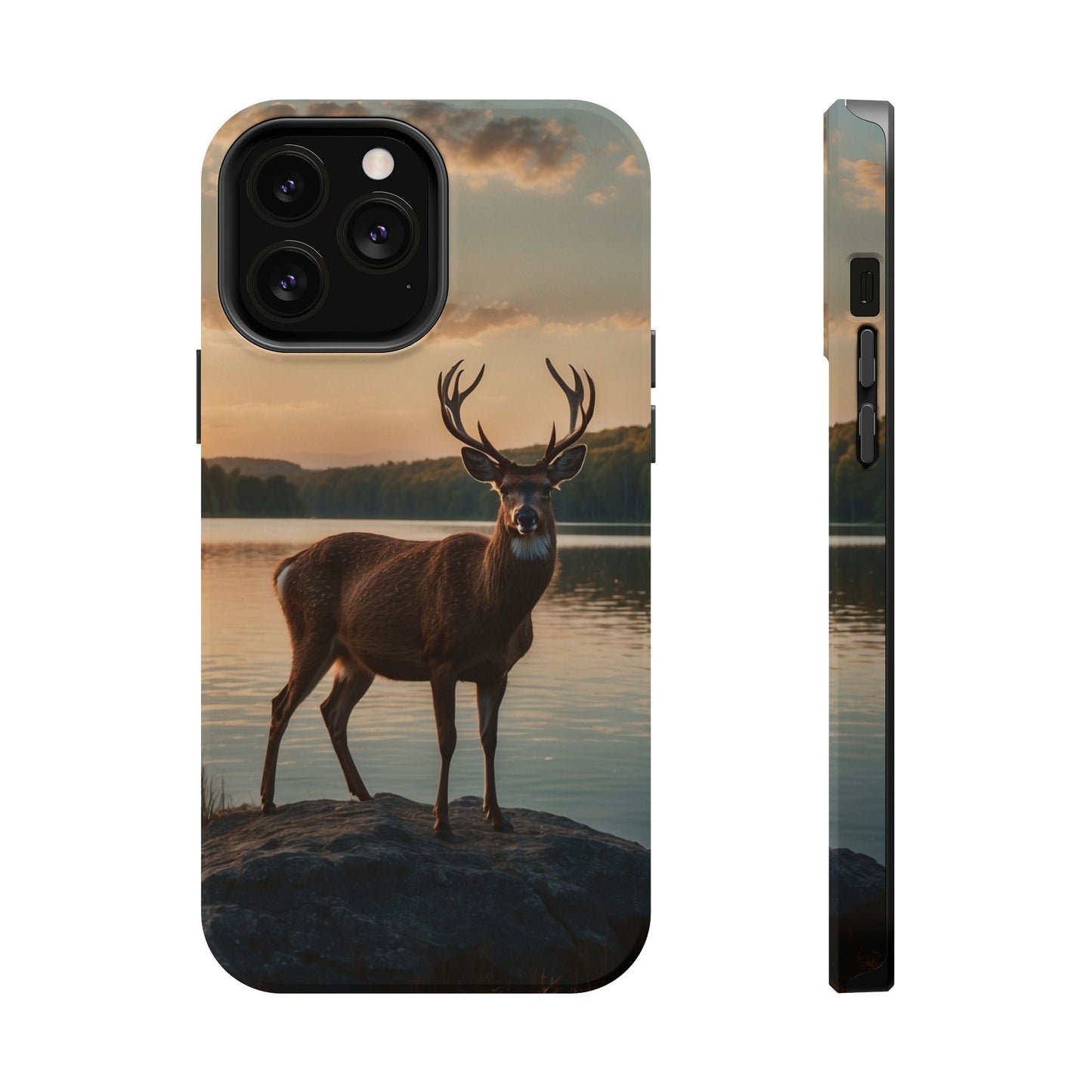 Majestic Stag at Sunset – MagSafe iPhone Case