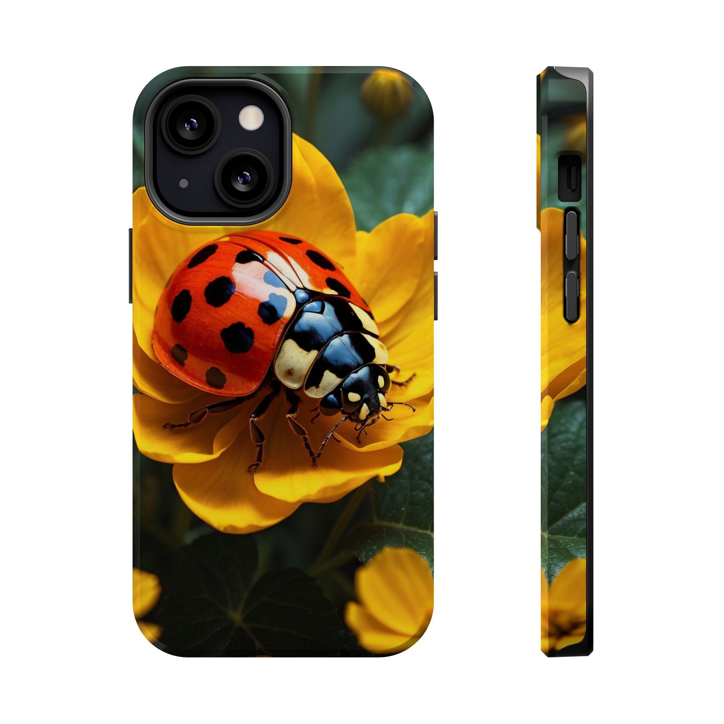 Yellow Blossoms with Bug Accent - MagSafe iPhone Case